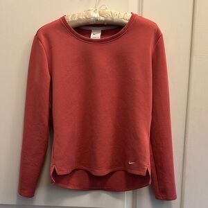 Nike One Thermafit long sleeve, dusty rose warm top, Small